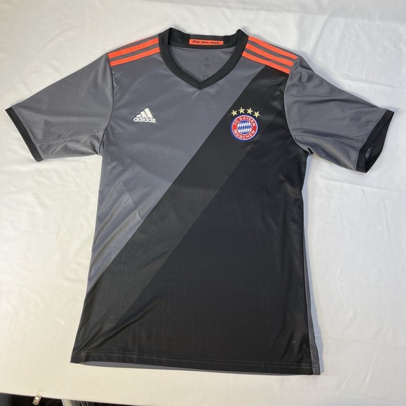 Adidas FC Bayern Munchen Lewandowski #9 Soccer Jersey Men's Sz M Gray READ - Picture 2 of 9
